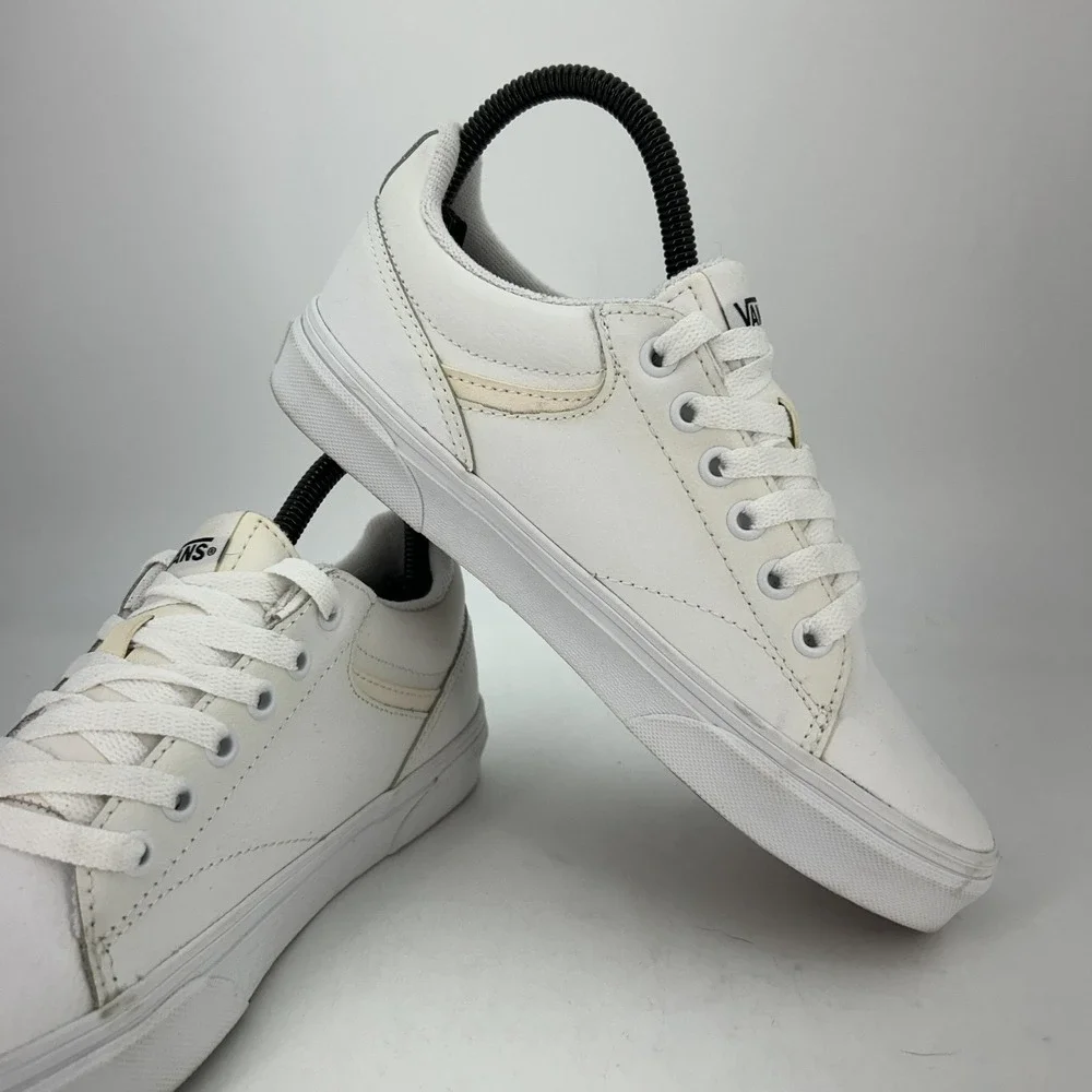 Vans Shoes Womens Size 7 Seldan Synthetic Leather Low Top Skate Sneakers - Picture 10 of 15